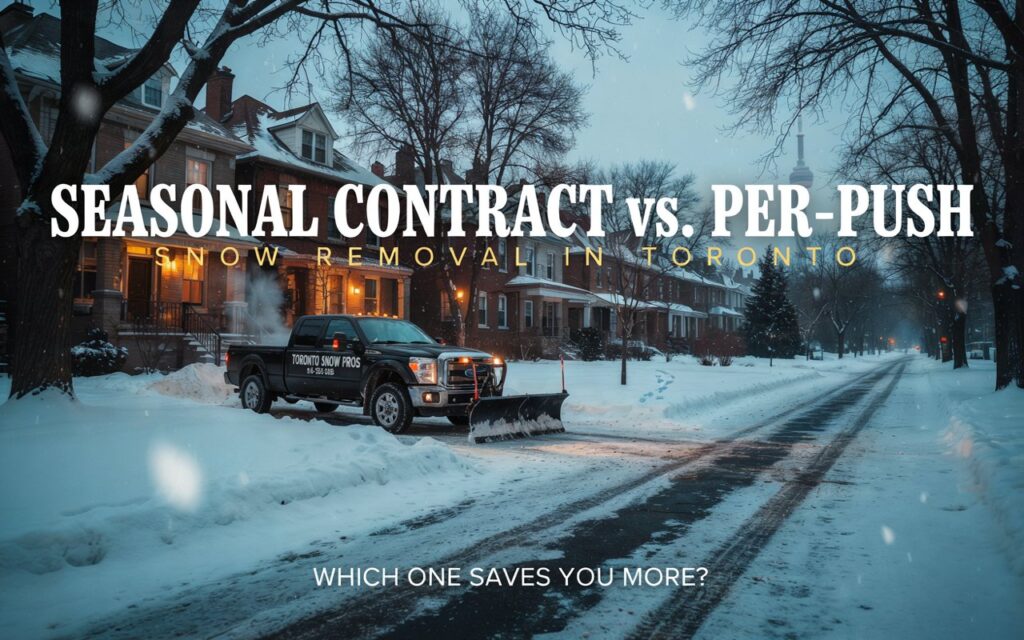 Seasonal Contract vs. Per-Push Snow Removal in Toronto: Which One Saves You More?