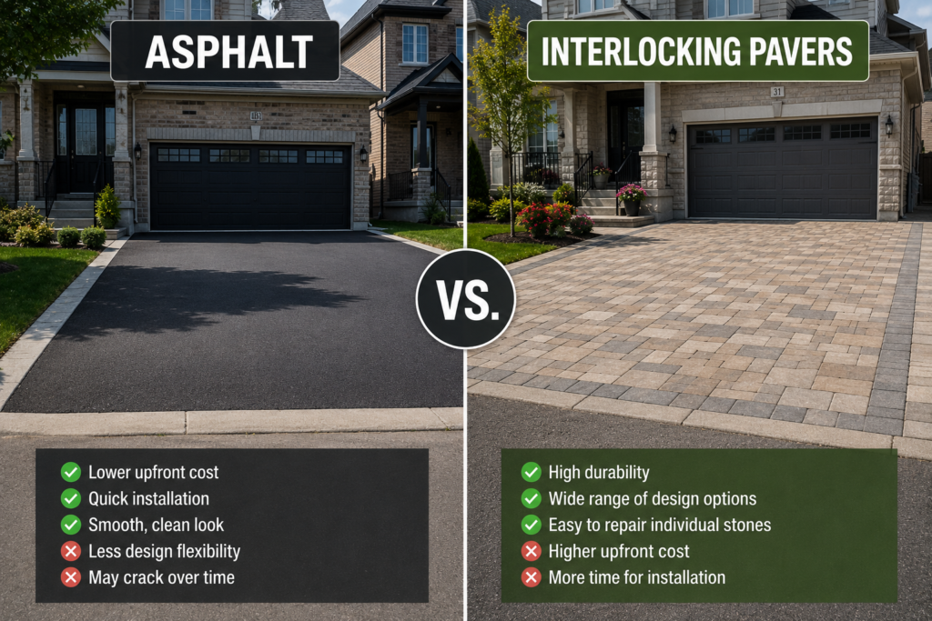 Asphalt vs. Interlocking Pavers: Which Is the Better Choice for a GTA Driveway?
